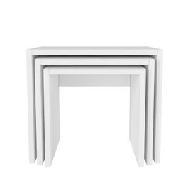 Hanah Home Zariel - Juego de mesas nido blancas (3 piezas)